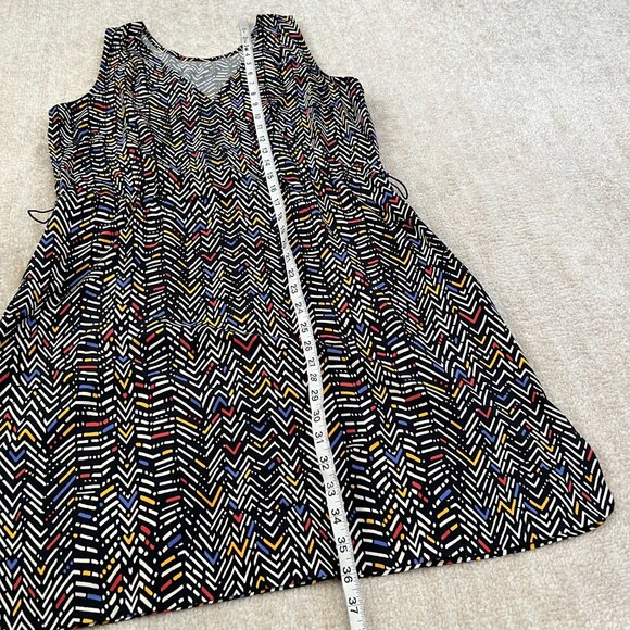 Title Nine Sleeveless Printed Dress With Pockets L - Picture 5 of 9